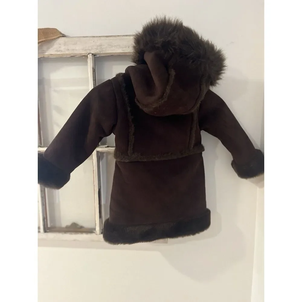 Gap 3t faux fur parka pea coat jacket‎